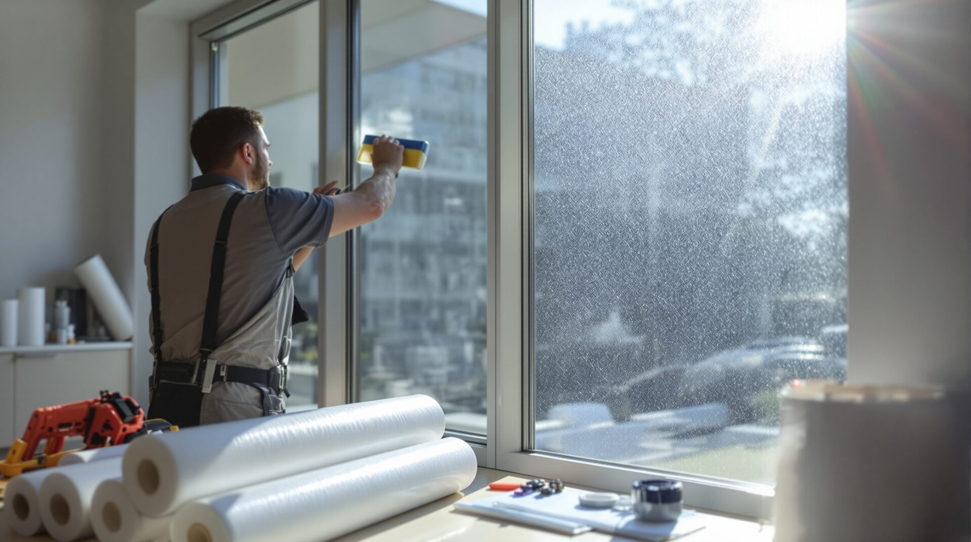 comment installer un film solaire