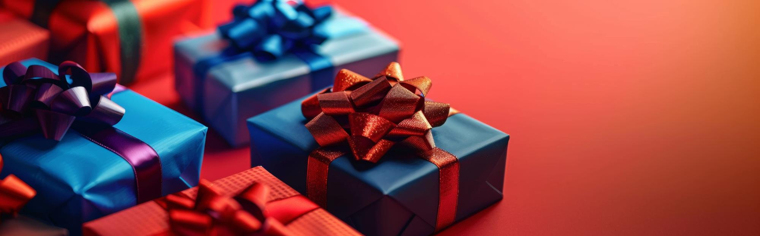Une boîte à cadeaux avec un nœud dessus